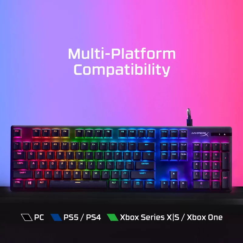 HyperX Alloy Origins PBT HX Blue – Teclado mecânico para gaming
