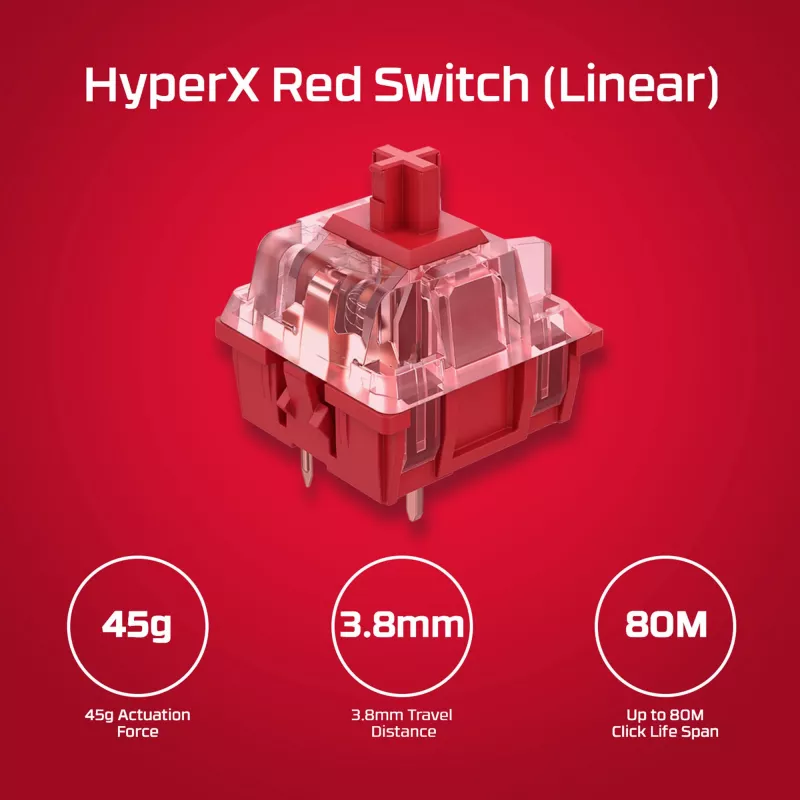 HyperX Alloy Origins PBT HX Blue – Teclado mecânico para gaming