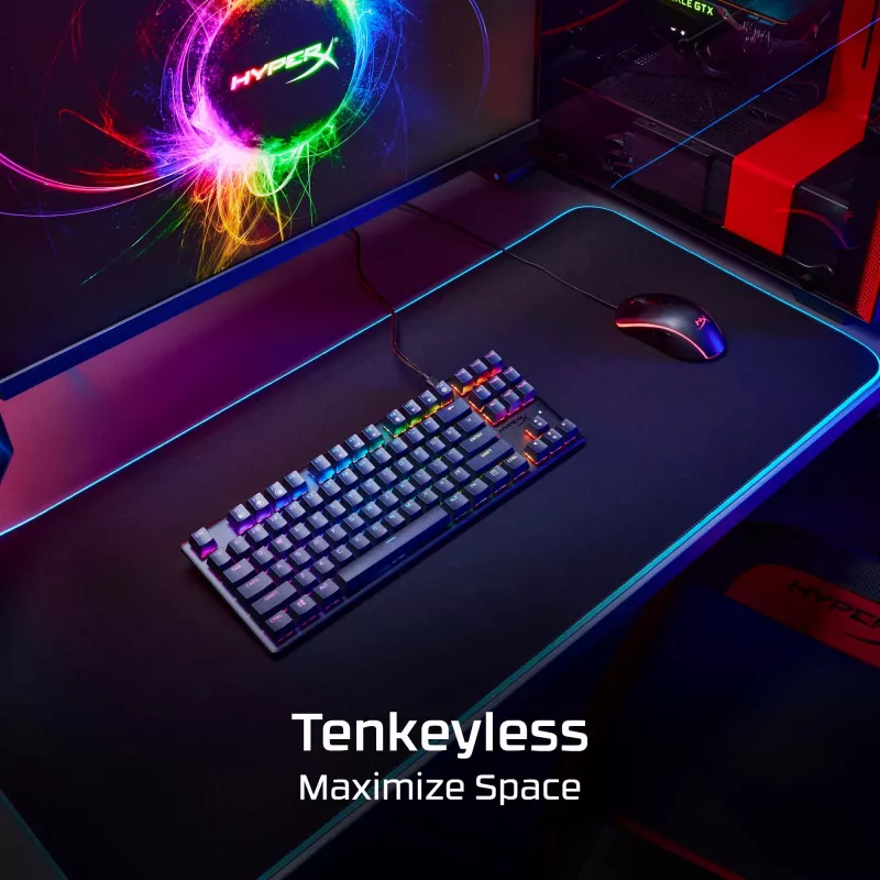 HyperX Alloy Origins Core PBT HX Aqua – Teclado mecânico para gaming