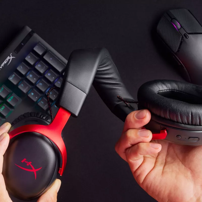 HyperX Cloud III Wireless - Auscultador para gaming, preto, China, circum-aural, fechado, ativo, 155 mm