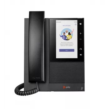 Telefone empresarial HP Poly CCX 505 para Microsoft Teams e compatível com PoE