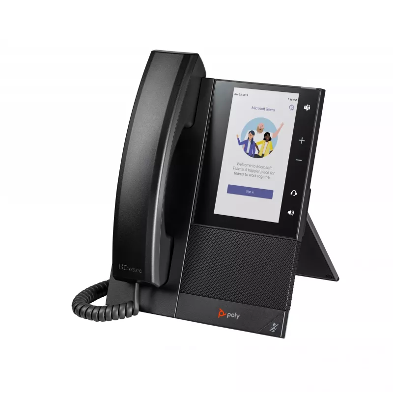 Telefone empresarial HP Poly CCX 505 para Microsoft Teams e compatível com PoE
