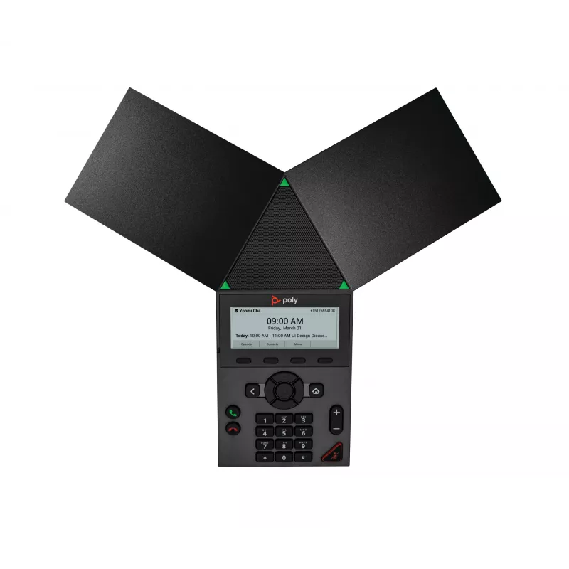 Telefone de conferência IP HP Poly Trio 8300 com PoE, sem módulo de rádio