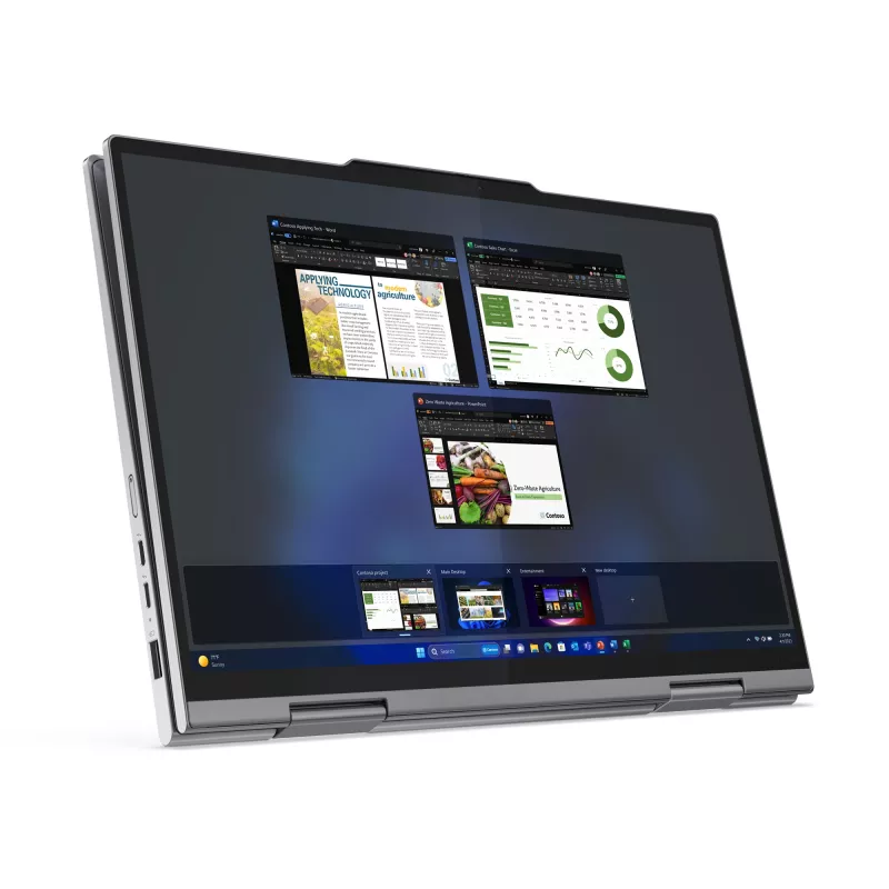 Lenovo ThinkPad X1 2-in-1 Gen 9 Intel Core Ultra 7 155U híbrido (2-in-1) 35,6 cm (14 polegadas) ecrã tátil WUXGA 16 GB LPDDR5x-SDRAM 512 GB SSD Wi-Fi 6E (802.11ax) Windows 11 Pro alemão cinzento