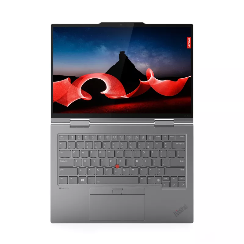 Lenovo ThinkPad X1 2-in-1 Gen 9 Intel Core Ultra 7 155U híbrido (2-in-1) 35,6 cm (14 polegadas) ecrã tátil WUXGA 16 GB LPDDR5x-SDRAM 512 GB SSD Wi-Fi 6E (802.11ax) Windows 11 Pro alemão cinzento