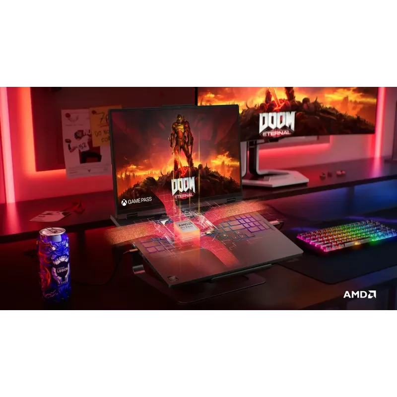 Portátil Lenovo Legion Pro 5 16 WQXGA – AMD Ryzen 9 9955HX, 32GB RAM, 1TB SSD, NVIDIA RTX 5070 8GB, Windows 11 Home