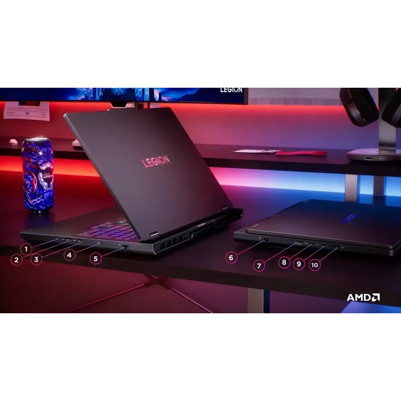Portátil Lenovo Legion Pro 5 16 WQXGA – AMD Ryzen 9 9955HX, 32GB RAM, 1TB SSD, NVIDIA RTX 5070 8GB, Windows 11 Home