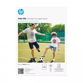 HP Transferências a ferro para tecidos claros A4 (210 x 297 mm) 10 folhas