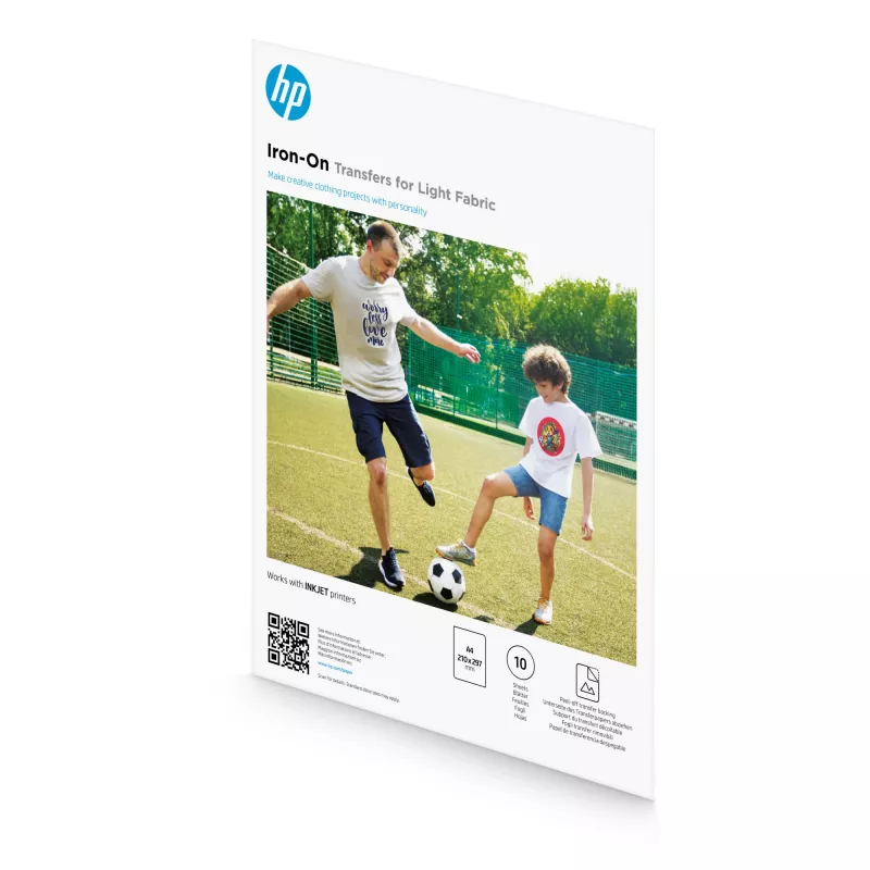 HP Transferências a ferro para tecidos claros A4 (210 x 297 mm) 10 folhas