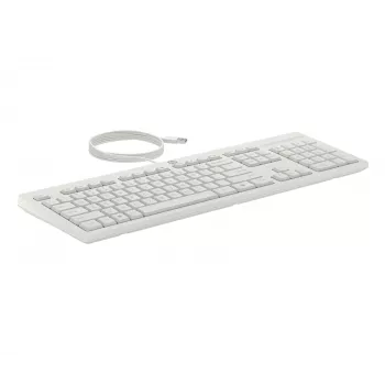 Conjunto de rato e teclado com fios HP 225, tamanho completo (100 %), com fios, USB, branco, rato incluído