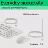 Conjunto de rato e teclado com fios HP 225, tamanho completo (100 %), com fios, USB, branco, rato incluído