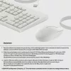 Conjunto de rato e teclado com fios HP 225, tamanho completo (100 %), com fios, USB, branco, rato incluído