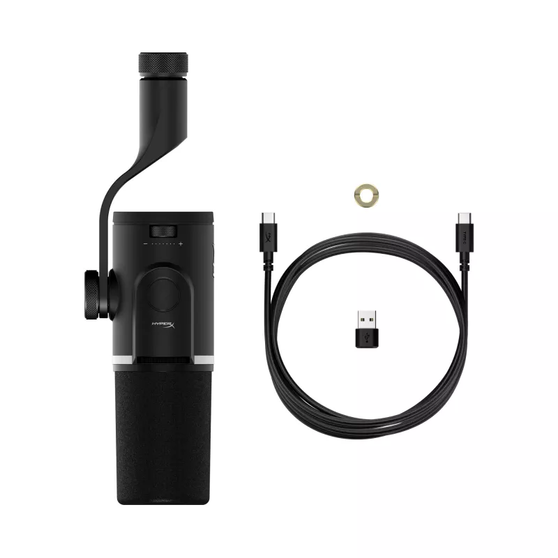 HyperX FlipCast – Microfone dinâmico USB/XLR (preto), Microfone dinâmico, -10 dB, 20 - 20000 Hz, 0,05 %, 1 Ω, 192 kHz