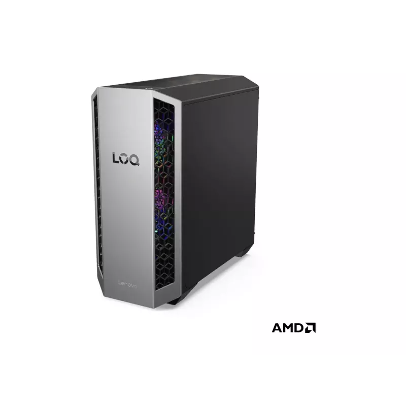 Torre de secretária Lenovo LOQ 26ADR10 — AMD Ryzen 7 8745HX, 32 GB DDR5 (2×16 GB), 1 TB, NVIDIA GeForce RTX 5060 Ti, Windows 11 Home