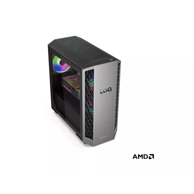 Torre de secretária Lenovo LOQ 26ADR10 — AMD Ryzen 7 8745HX, 32 GB DDR5 (2×16 GB), 1 TB, NVIDIA GeForce RTX 5060 Ti, Windows 11 Home