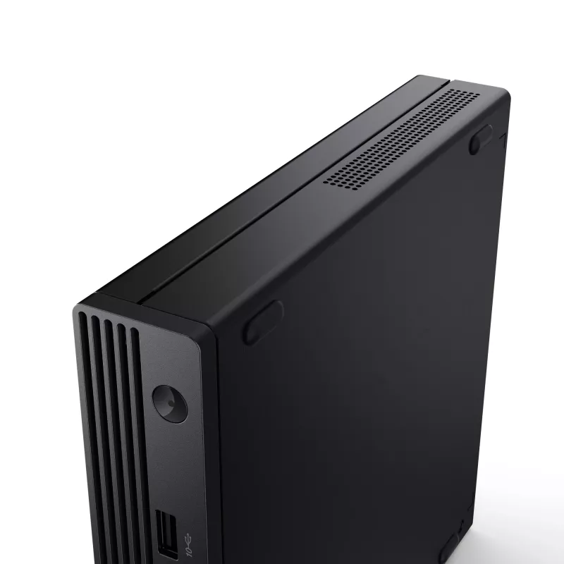 Mini-PC Lenovo V100q 13GG Tiny Intel N100, 8 GB DDR5 RAM, 256 GB SSD, Wi‑Fi 6, teclado alemão, preto