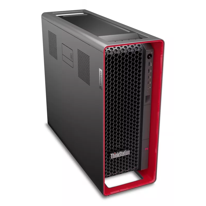 Workstation Lenovo ThinkStation P8 com 128 GB DDR5-6400 RAM, 1 TB SSD, Windows 11 Pro, fonte de alimentação 1000 W