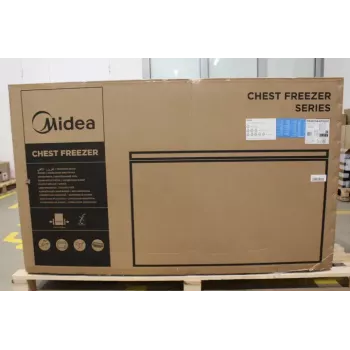 Arca congeladora Midea MDRC564FEE01 — 418 L líquidos, classe energética E, 82,5 cm de altura, 3 cestos, branco