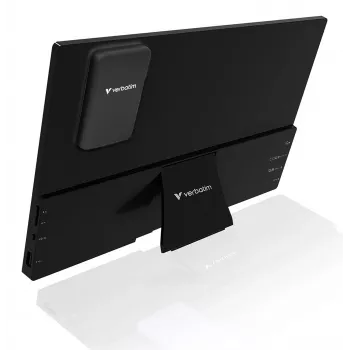 Monitor portátil VERBATIM 13,3 polegadas WUXGA (1920x1200) ecrã tátil IPS, bateria, USB-A/USB-C, 3,5 mm, alumínio, 0,925 kg