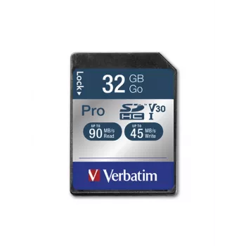 Memória flash Verbatim Pro 32 GB SDHC UHS Classe 10