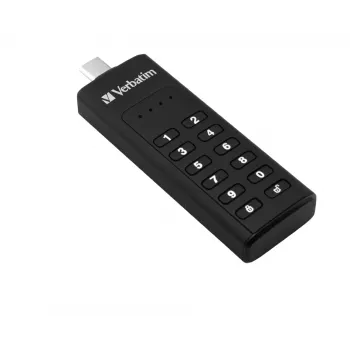 Verbatim Keypad Secure - Unidade USB 3.0 com proteção por palavra-passe e encriptação de hardware AES-256 para proteger os seus dados - 64 GB - Preto