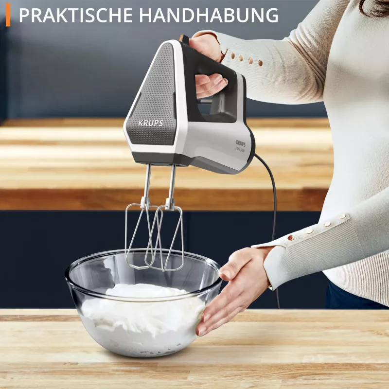 Batedeira de mão Krups 3MIX 6000 600 W cinzento, branco