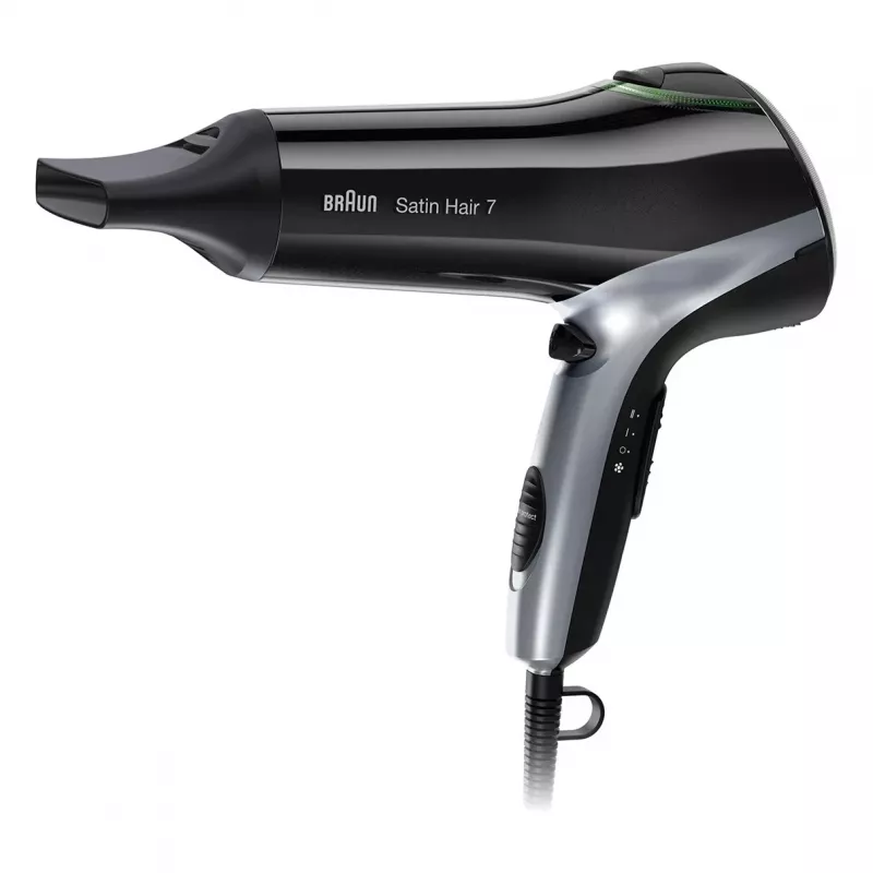 Secador de cabelo Braun HD710 2200 W preto, prateado