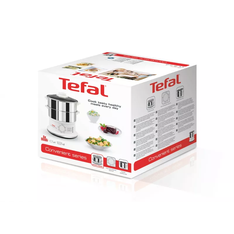 Vaporizador Tefal VC1451 2 cestos autónomo 900 W branco, aço inoxidável