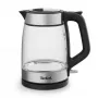 Chaleira elétrica de vidro Tefal KI605830 chaleira elétrica 1,7 L 2200 W preto, prateado, transparente