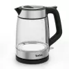Chaleira elétrica de vidro Tefal KI605830 chaleira elétrica 1,7 L 2200 W preto, prateado, transparente