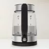 Chaleira elétrica de vidro Tefal KI605830 chaleira elétrica 1,7 L 2200 W preto, prateado, transparente