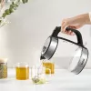 Chaleira elétrica de vidro Tefal KI605830 chaleira elétrica 1,7 L 2200 W preto, prateado, transparente