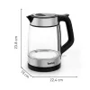 Chaleira elétrica de vidro Tefal KI605830 chaleira elétrica 1,7 L 2200 W preto, prateado, transparente