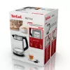 Chaleira elétrica de vidro Tefal KI605830 chaleira elétrica 1,7 L 2200 W preto, prateado, transparente