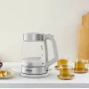 Chaleira de vidro Tefal KI605B30 chaleira elétrica 1,7 L 2200 W cinzento, prateado, transparente
