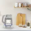 Chaleira de vidro Tefal KI605B30 chaleira elétrica 1,7 L 2200 W cinzento, prateado, transparente