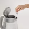 Chaleira de vidro Tefal KI605B30 chaleira elétrica 1,7 L 2200 W cinzento, prateado, transparente