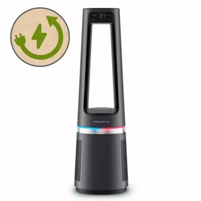 Purificador de ar Rowenta Eclipse 3-em-1 Connect QU5072 para até 50 m², 130 m³/h, 62 dB, prateado
