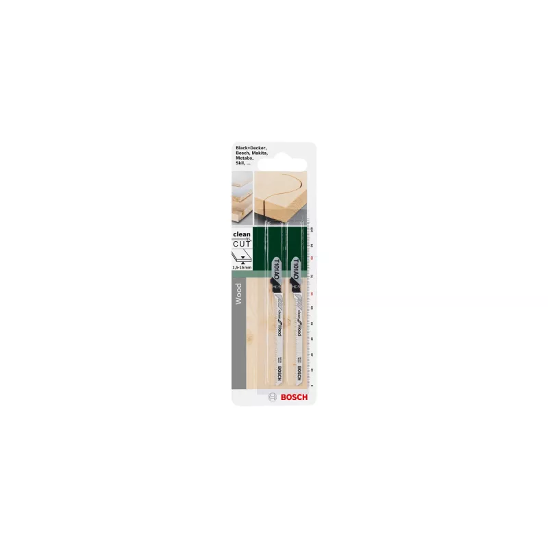 Bosch 2 609 256 723 lâmina para serra de recortar/serra sabre/serra de recortar pendular lâmina de serra de recortar aço alto carbono (HCS) 2 unid.