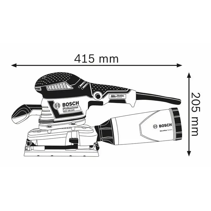 Bosch 0 601 292 801 lixadora orbital portátil lixadora orbital 11000 rpm 22000 OPM