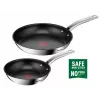 Conjunto de frigideiras Tefal Intuition B817S255 — frigideiras de aço inoxidável 20 cm e 26 cm