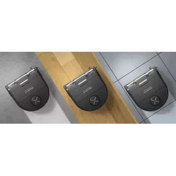 Aspirador robô Rowenta X‑Plorer RR9465WH — sem saco, formato D, depósito de pó 0,35 l, 120 min de autonomia, Li‑Ion, 97×325×335 mm, preto