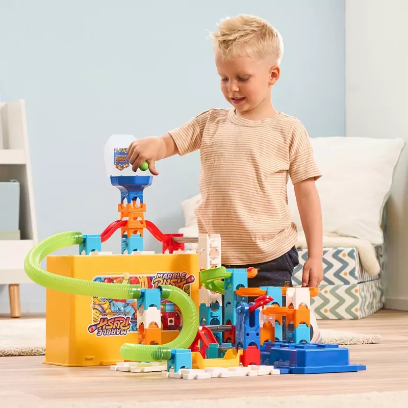 Conjunto de construção VTech Marble Rush M400 — 80 peças, pista de berlindes interativa