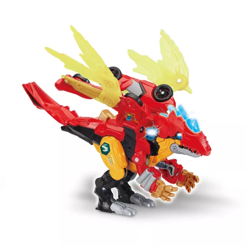 Figura de brincar VTech Switch & Go Combo Mega Dragon — conjunto de brincar transformável veículo-dragão