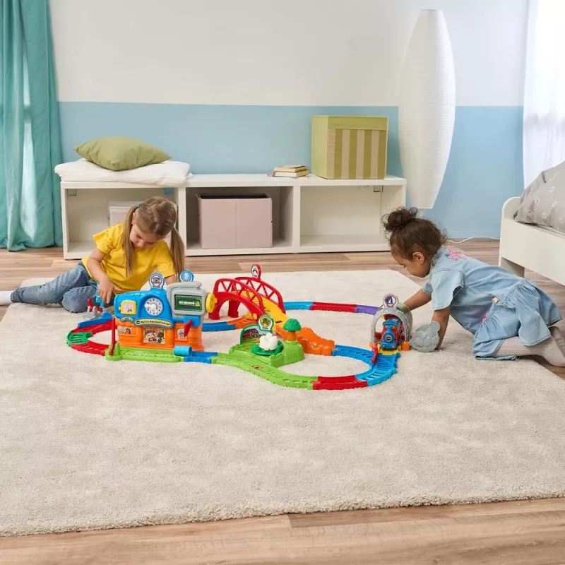 Conjunto de brincar VTech Tut Tut Baby Speedster - Bunte Station, sons e música interativos