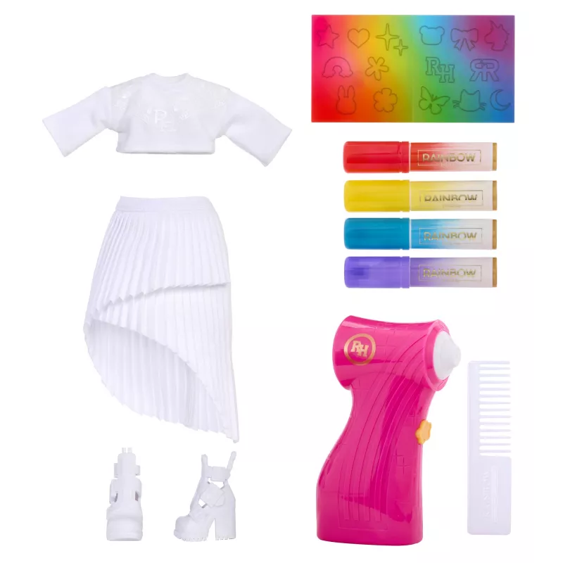 Bonecas de moda Rainbow High Air Brush & Create – Olhos roxos, boneca de moda, feminino, 4 anos, rapaz/rapariga, multicolor