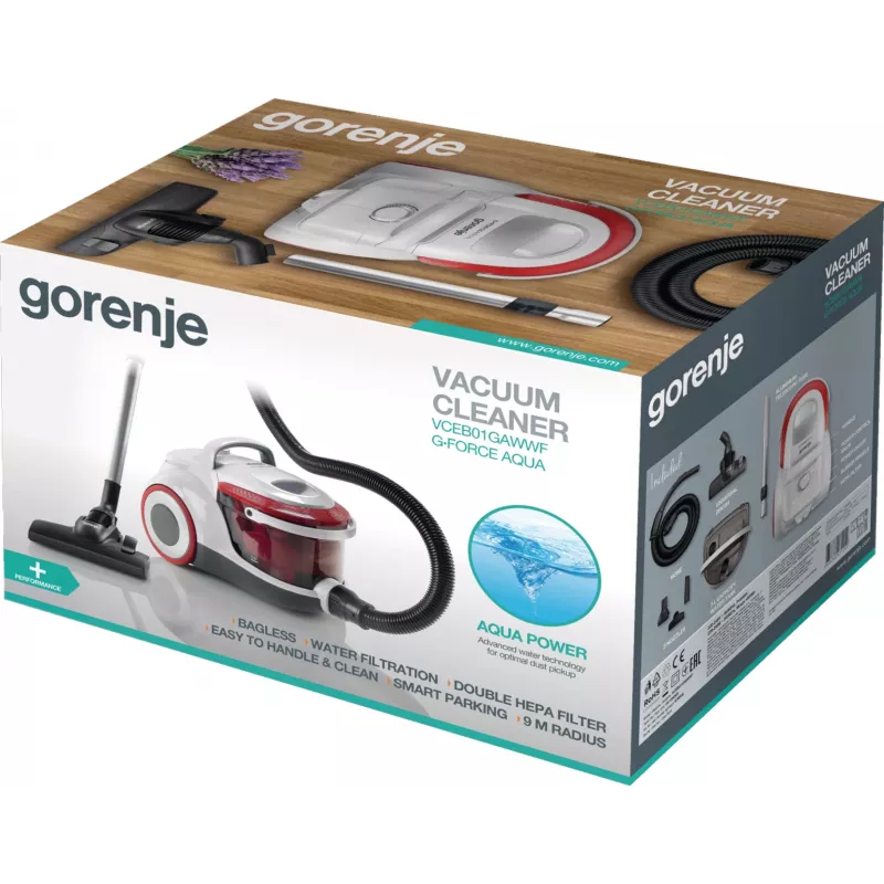 Aspirador de pó sem saco Gorenje VCEB01GAWWF 3 L a seco