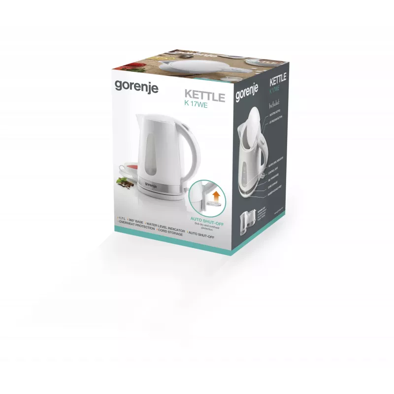 Chaleira elétrica Gorenje K17WE 1,7 L 2200 W branco