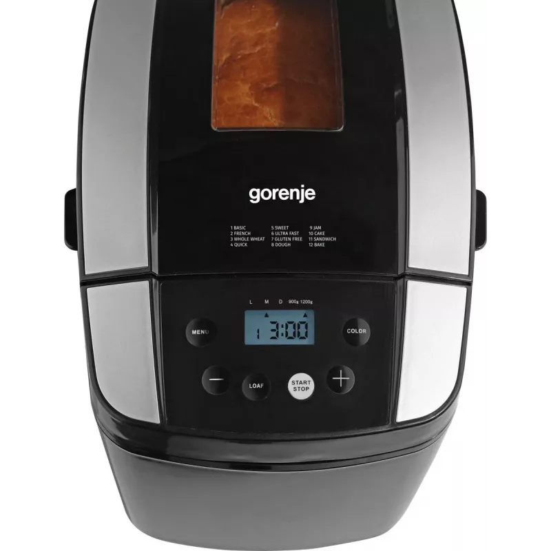 Máquina de fazer pão Gorenje BM1210BK 800 W preto, cinzento