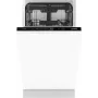 Máquina de lavar loiça Gorenje GV561D10 BK070, encastrável, slimline (45 cm), branco, standard (80 - 85 cm), preto, botões